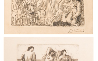 Picasso Pablo (1881-1973), 'The Painter and his Models', etching, numbered bottom left 20/150, plate size 11,4 - 23,2 cm