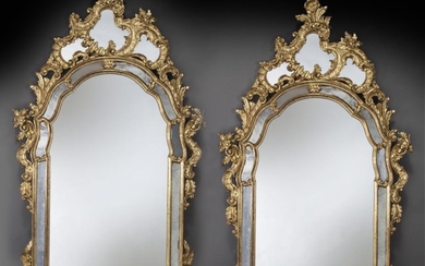 Pr. French giltwood mirrors