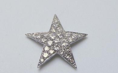 R48 - Star-shaped pendant in white gold 750...