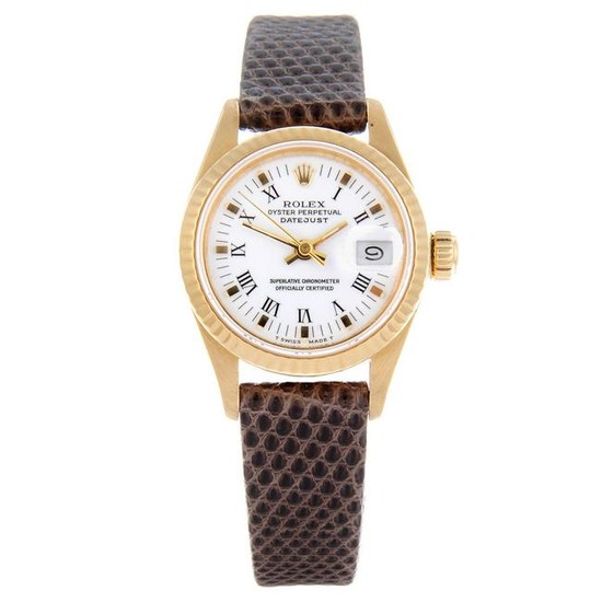 ROLEX - a lady's Oyster Perpetual Datejust wrist watch.
