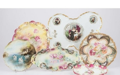 R.S. Prussia Hand-Painted Porcelain Plates, Plus