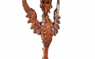 (-), Richly carved gueridon with fantasy animal decor,...