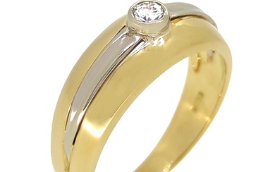 Ring White gold, Yellow gold, 18 carats Diamond (Natural)