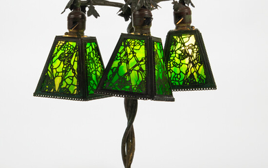 Riviere Studios Three-light Grapevine Pattern Desk Lamp