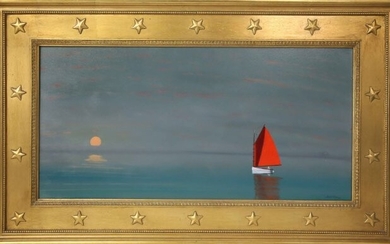 Robert Stark Jr. Oil on Canvas "Sunset Sail"