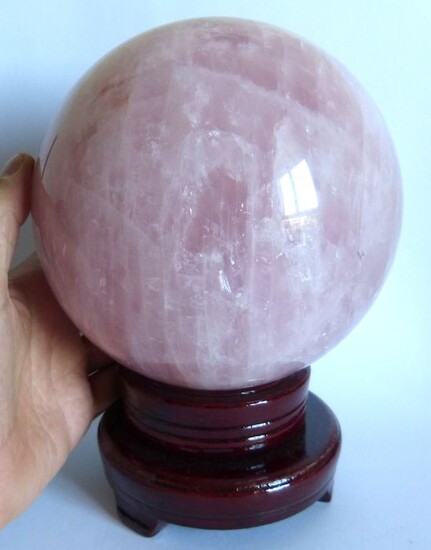 Rose quartz (pink variety of quartz) Sphere - 5.34 kg