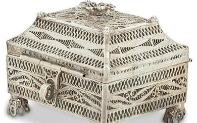 Russian Silver Filigree Box