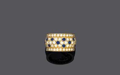 SAPPHIRE AND DIAMOND RING, BY CARTIER.