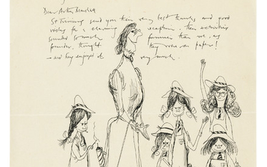 SEARLE, Ronald W.F. (1920-2011). Illustrated autograph letter signed ('Ronald Searle') to Arthur Marshall, 77 Bedford Gardens, 1 May 1948.