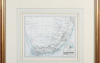SOUTH AFRICA, two hand coloured engraved maps, Afrique Merid...