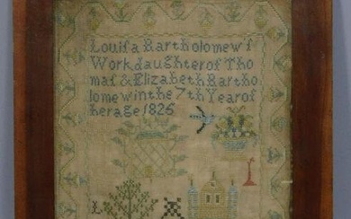 Schoolgirl sampler made by Louisa Bartholomew
