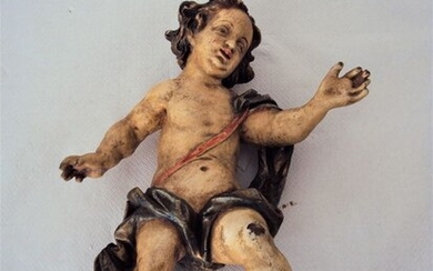 Sculpture, Baby Jesus - Wood, polychrome - Late 19th century