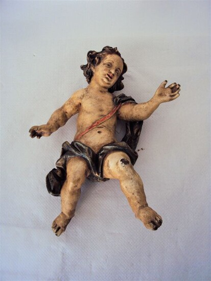 Sculpture, Baby Jesus - Wood, polychrome - Late 19th century