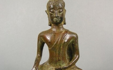 Sculpture - Patinated bronze - Buddha - A Thai patinated bronze sculpture of Buddha in Ayutthaya style - Thailand - 17th century