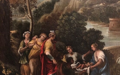 Scuola italiana del XVIII secolo - Il ritrovamento di Mosè