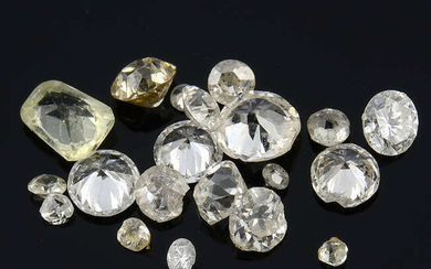 Selection of old cut diamonds, weighing 10.40cts.