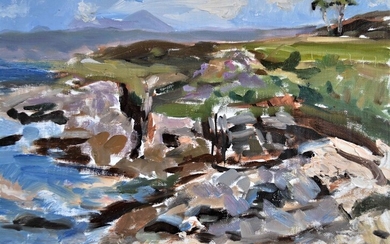 Selina Wilson (British, B.1986) "Looking Towards Camusdarach", oil on canvas panel, signed to