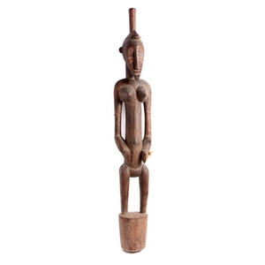 Senufo Style Carved Wooden Sculpture of Woman