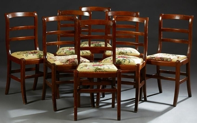 Set of Eight French Louis Philippe Style Carved Beech