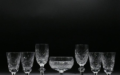 Seven [7] Assorted Signed Waterford Crystal Stemware