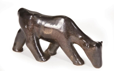 Shearwater Art Pottery Figure of a Grazing Cow