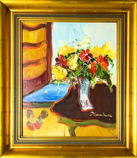 Signed Impressionist Style Still Life Oil Painting
