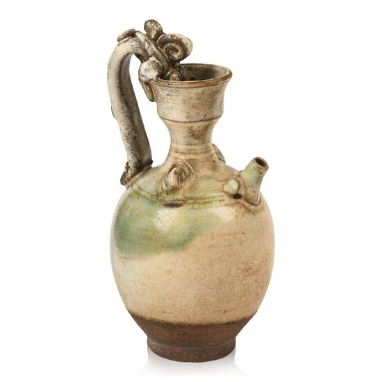Small Chinese Ewer With Dragon Handle.