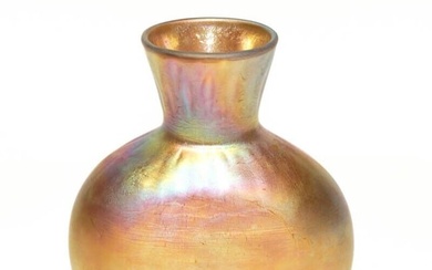 Steuben Gold Aurene Glass Small Oval vase