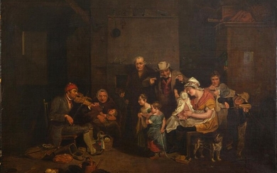 Suiveur de David WILKIE (1785-1841) Le violoniste...