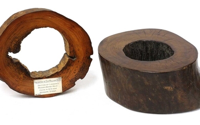 TWO SECTIONS FROM LONDON'S WOODEN WATER MAIN