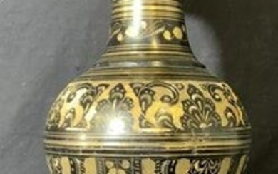 Tall Metallic Floral Vase