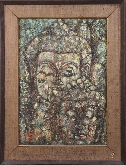 Thai Buddha Painting Signed Thienchai