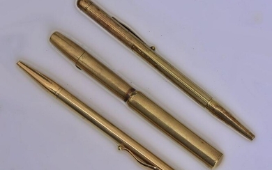 Three 14k Gold Pens