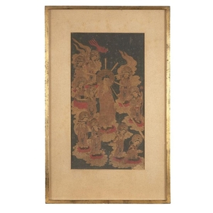 Three Asian works on paper (2 framed) Comprising: three...