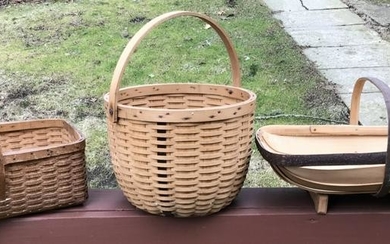 Three Handmade Baskets - Incld Benjamin Higgins