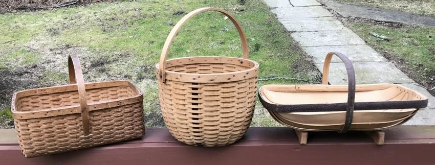 Three Handmade Baskets - Incld Benjamin Higgins
