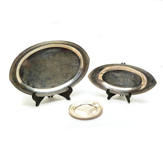 Three Towle Sterling Silver Platters and Plate.
