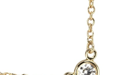 Tiffany TIFFANY&Co. Visthe Yard Necklace Top Width 3.5mm K18 YG Yellow Gold Diamond
