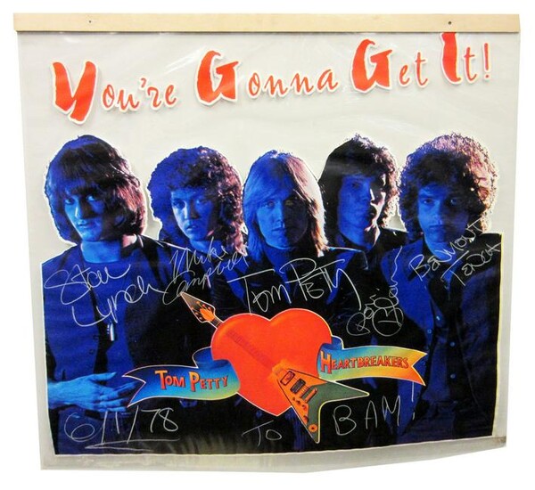 Tom Petty & The Heartbreakers Signed Plastic Window