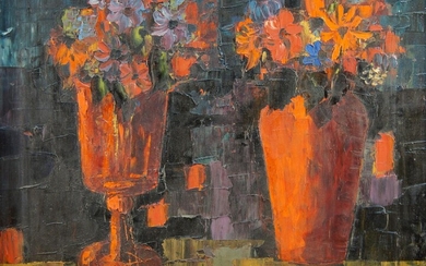 Tony Agostini, French 1916-1990- Floral still life; oil on canvas, signed lower right, 26 x 34 cm (ARR)