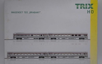 Trix HO model railways set, ref 23483 Wagenset TEE 'Brabant', 4-car set