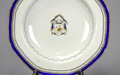 Two Antique 18th C Chinese Export Porcelain Plates