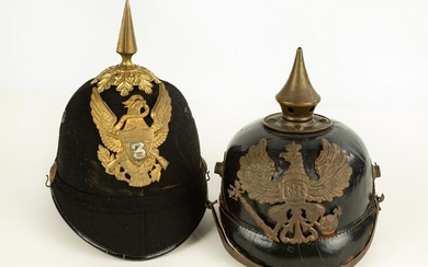 An American & German Military Hat