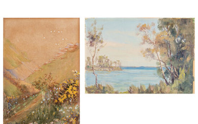 Two Landscapes by Ashley Cooper and A. Wilkinson
