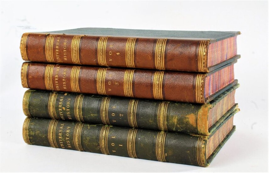 Universal History, in four volumes, all leather bound, circa 1882-85 (4)