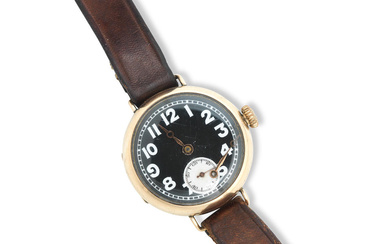 Unsigned. An early 20th century 9ct gold wristwatch Hallmark fo...