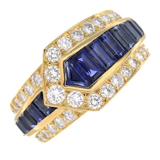 VAN CLEEF & ARPELS - an 18ct gold sapphire and diamond