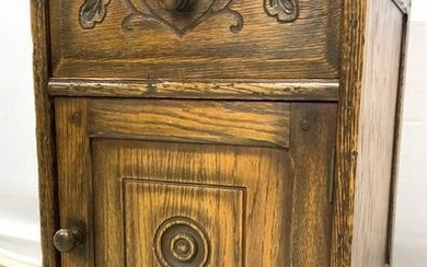 VANLEIGH Vintage Wooden Side Table W Cabinet