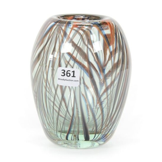 Vase Signed Labino Contemporary Art Glass