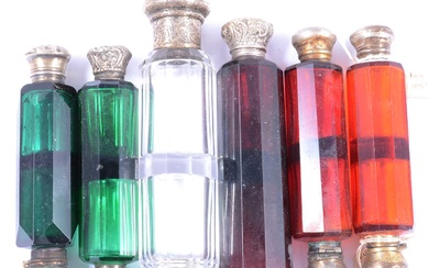 Victorian double ended scent bottle and others